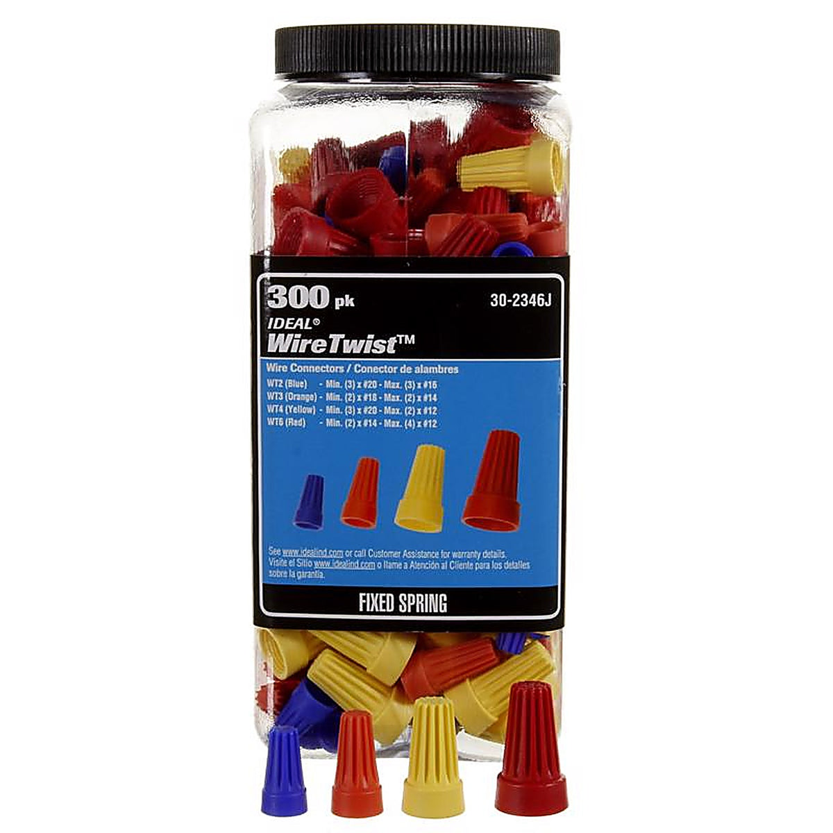 Ideal - 30-2346J - WireTwist Wire Connectors Assorted 300 pk