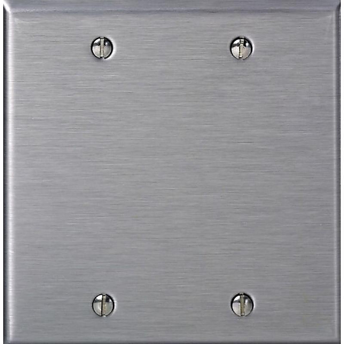 Leviton - 0SL23-000 - C-Series Stainless Steel 2 gang Metal Blank Wall Plate 1 pk