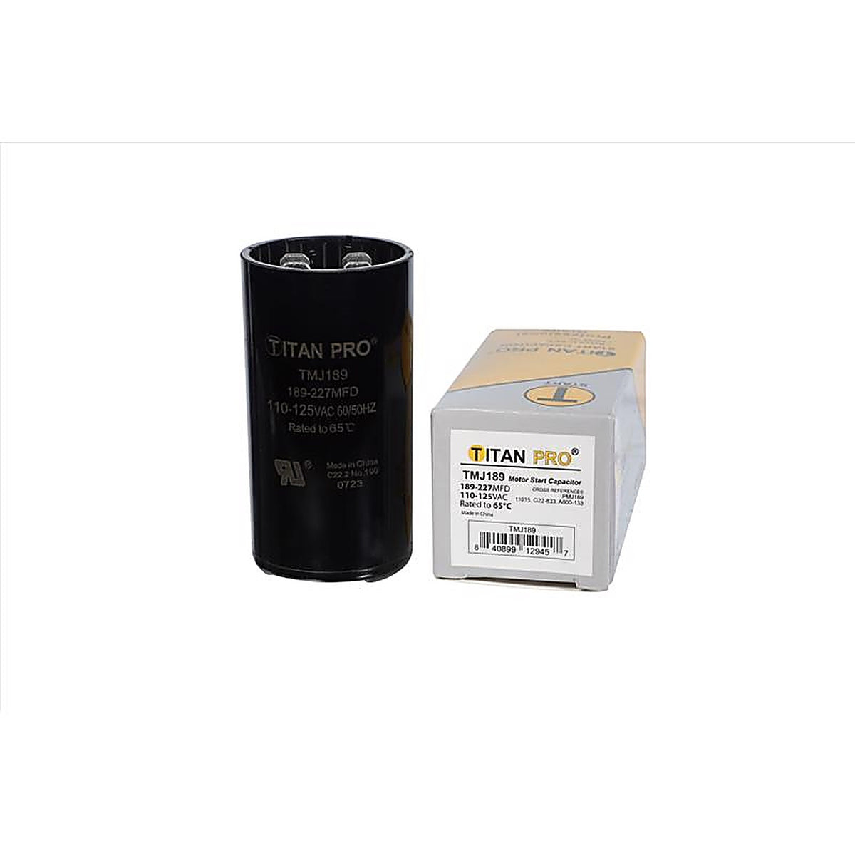 Titan Pro - TMJ189 - 189-227 MFD 125 V Round Start Capacitor