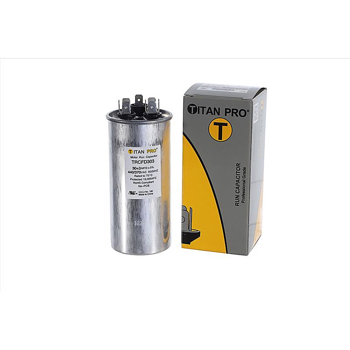 Titan Pro - TRCFD303 - 30+3 MFD 440 V Round Run Capacitor