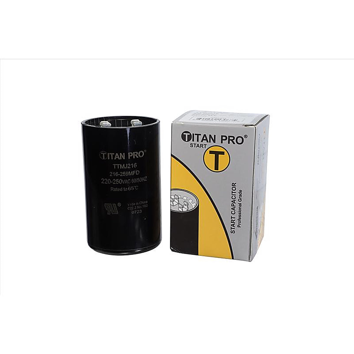 Titan Pro - TTMJ216 - 216-259 MFD 250 V Round Start Capacitor