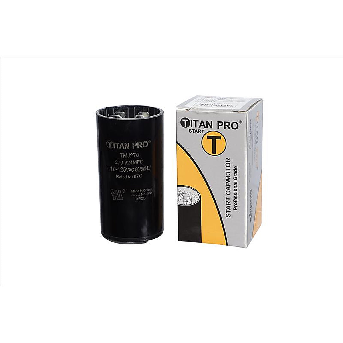 Titan Pro - TMJ270 - 270-324 MFD 125 V Round Start Capacitor