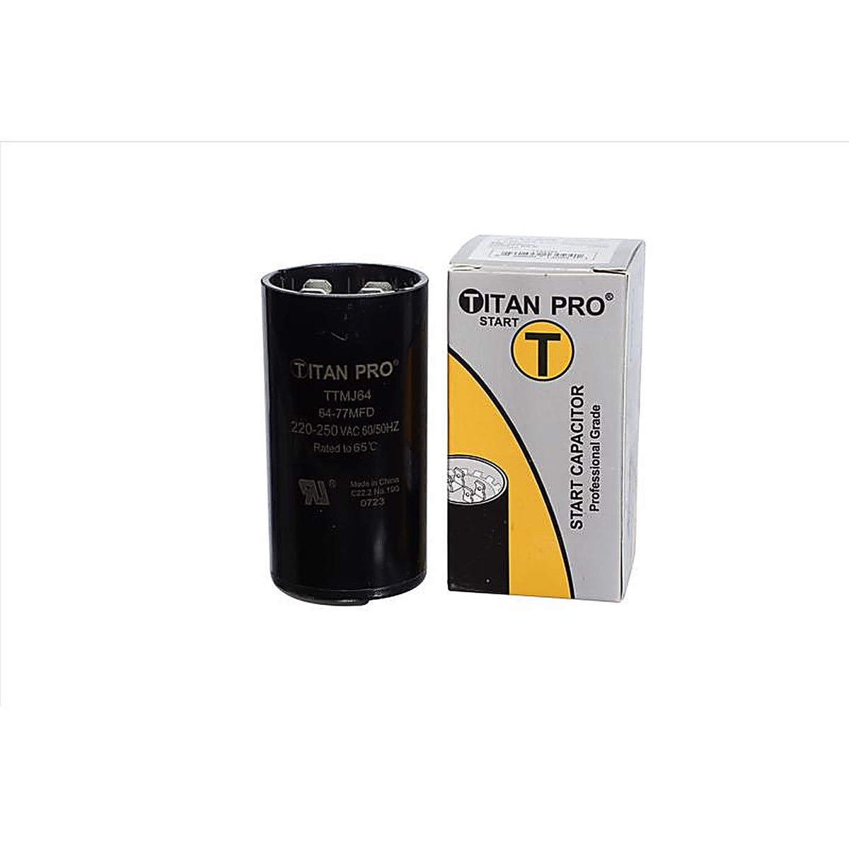 Titan Pro - TTMJ64 - 64-77 MFD 250 V Round Start Capacitor