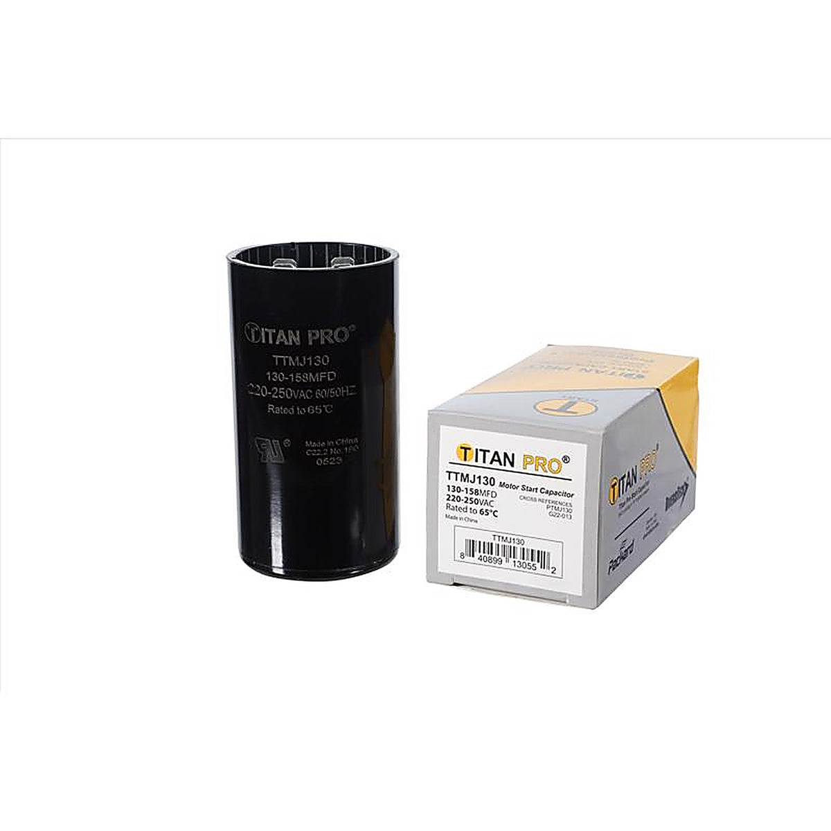 Titan Pro - TTMJ130 - 130-158 MFD 250 V Round Start Capacitor