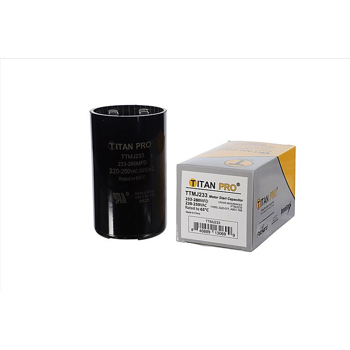 Titan Pro - TTMJ233 - 233-280 MFD 250 V Round Start Capacitor
