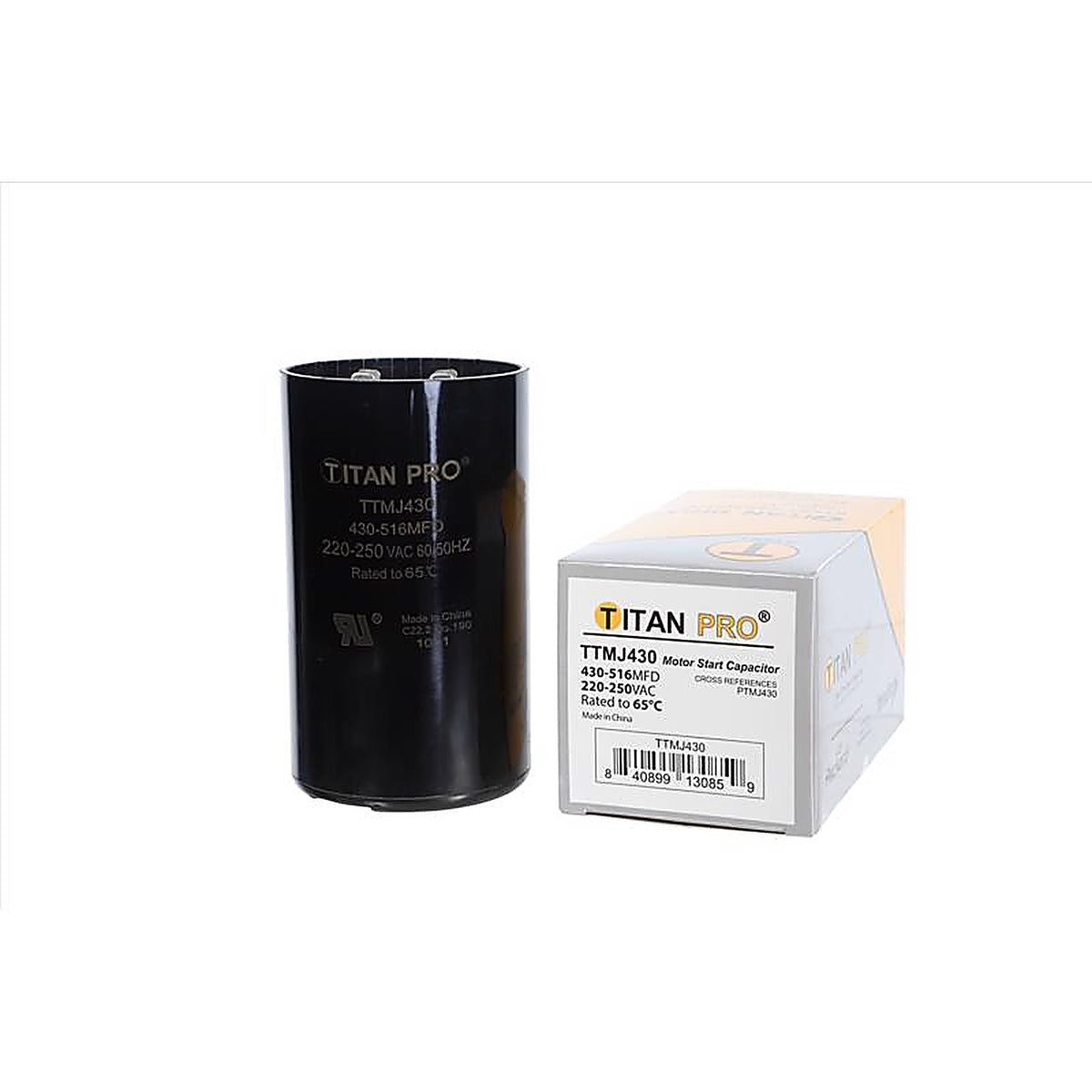 Titan Pro - TTMJ430 - 430-516 MFD 250 V Round Start Capacitor