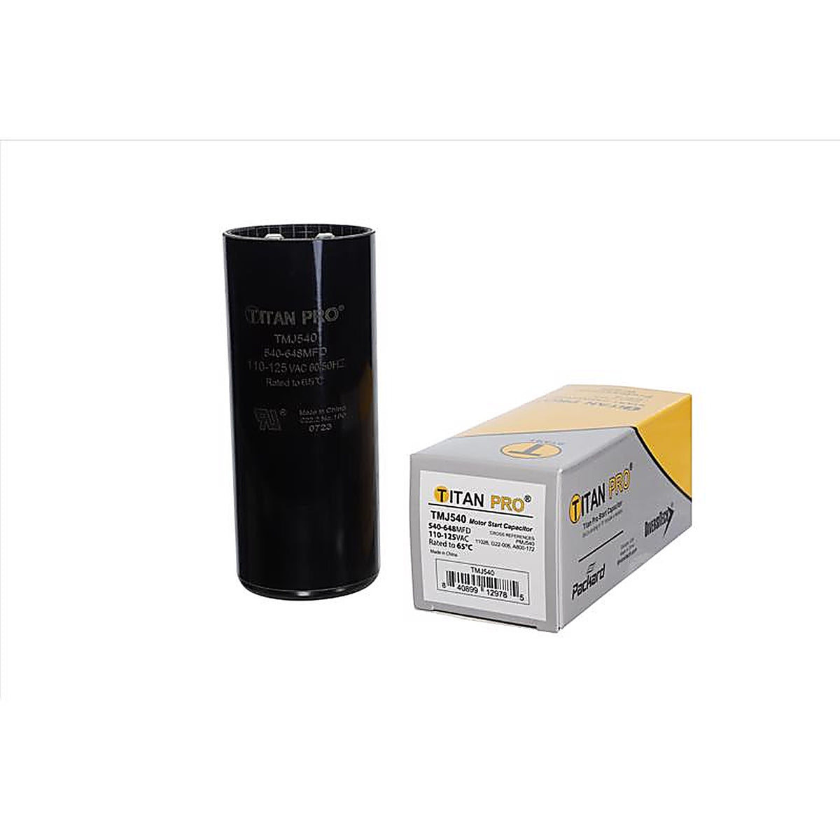 Titan Pro - TMJ540 - 540-648 MFD 125 V Round Start Capacitor