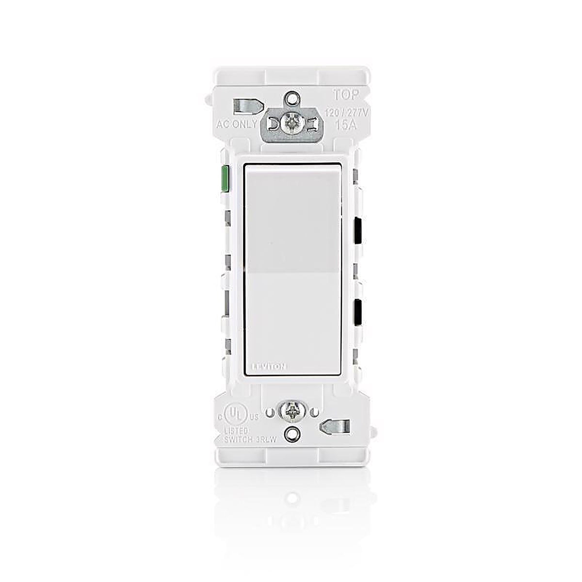 Leviton - E5601-0MW - Decora Edge 15 amps Single Pole Rocker Switch White 10 pk