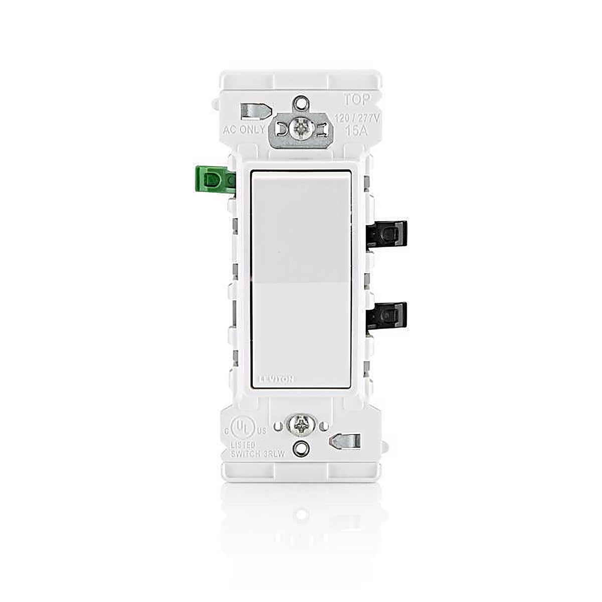 Leviton - E5601-0MW - Decora Edge 15 amps Single Pole Rocker Switch White 10 pk