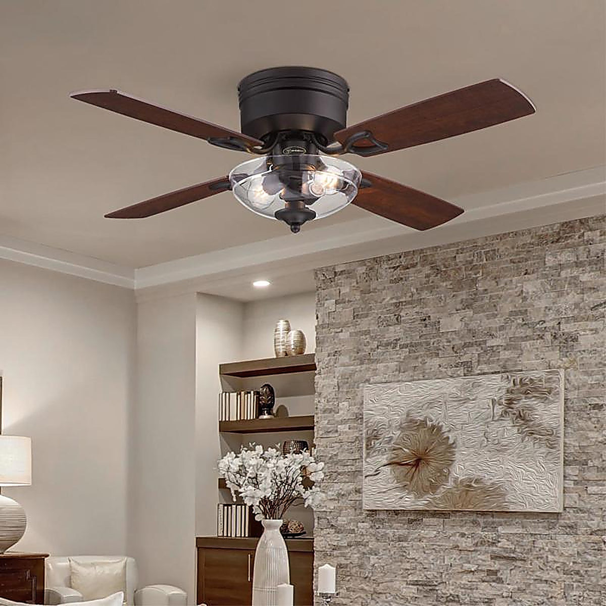 Westinghouse - 7311248 - Hadley 42 in. Oil Rubbed Bronze Brown LED Indoor Ceiling Fan
