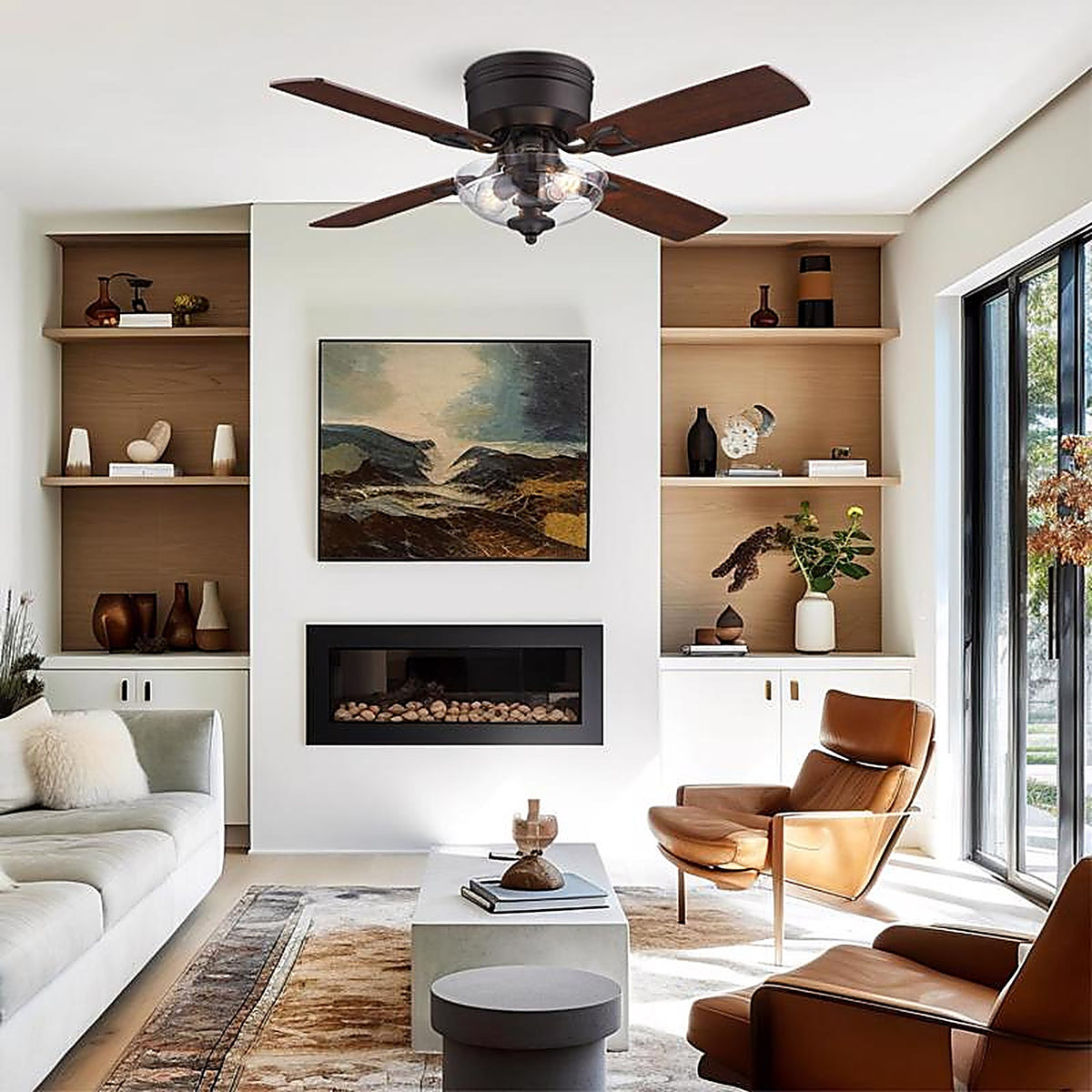 Westinghouse - 7311248 - Hadley 42 in. Oil Rubbed Bronze Brown LED Indoor Ceiling Fan