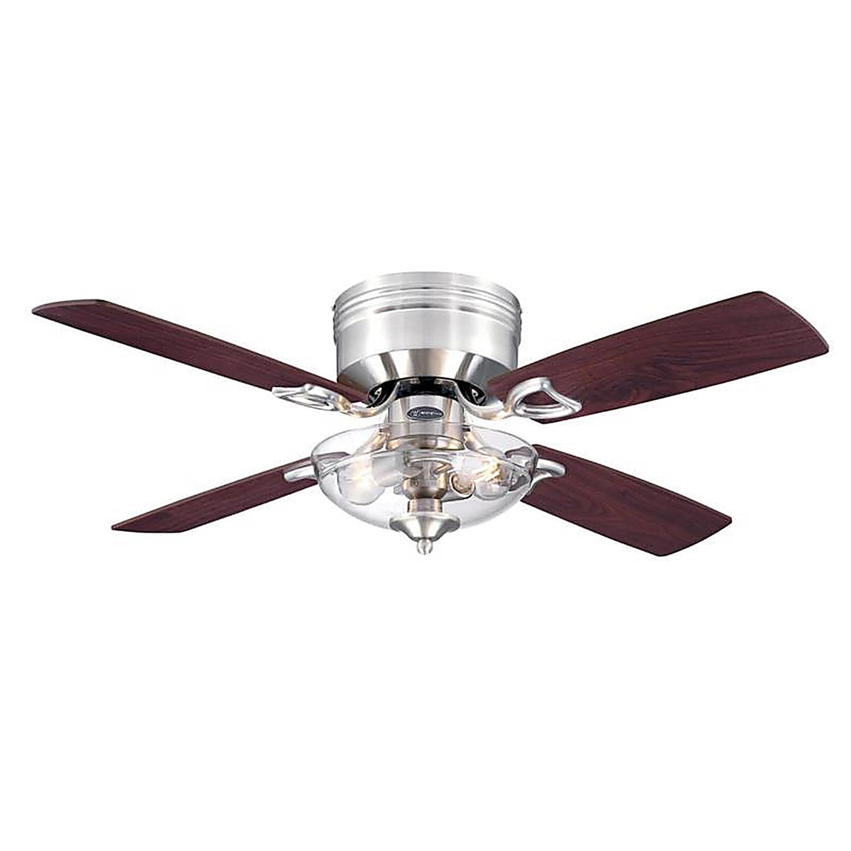Westinghouse - 7311148 - Hadley 42 in. Brushed Nickel Brown LED Indoor Ceiling Fan