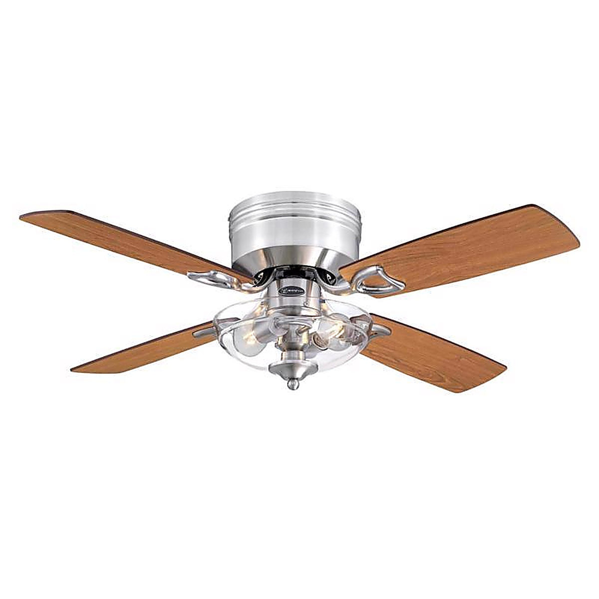 Westinghouse - 7311148 - Hadley 42 in. Brushed Nickel Brown LED Indoor Ceiling Fan