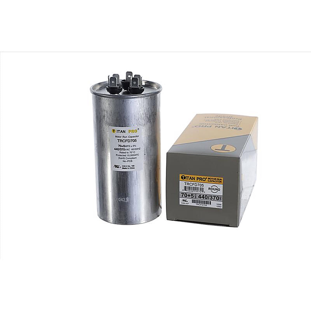 Titan Pro - TRCFD705 - 70+5 MFD 440 V Round Run Capacitor
