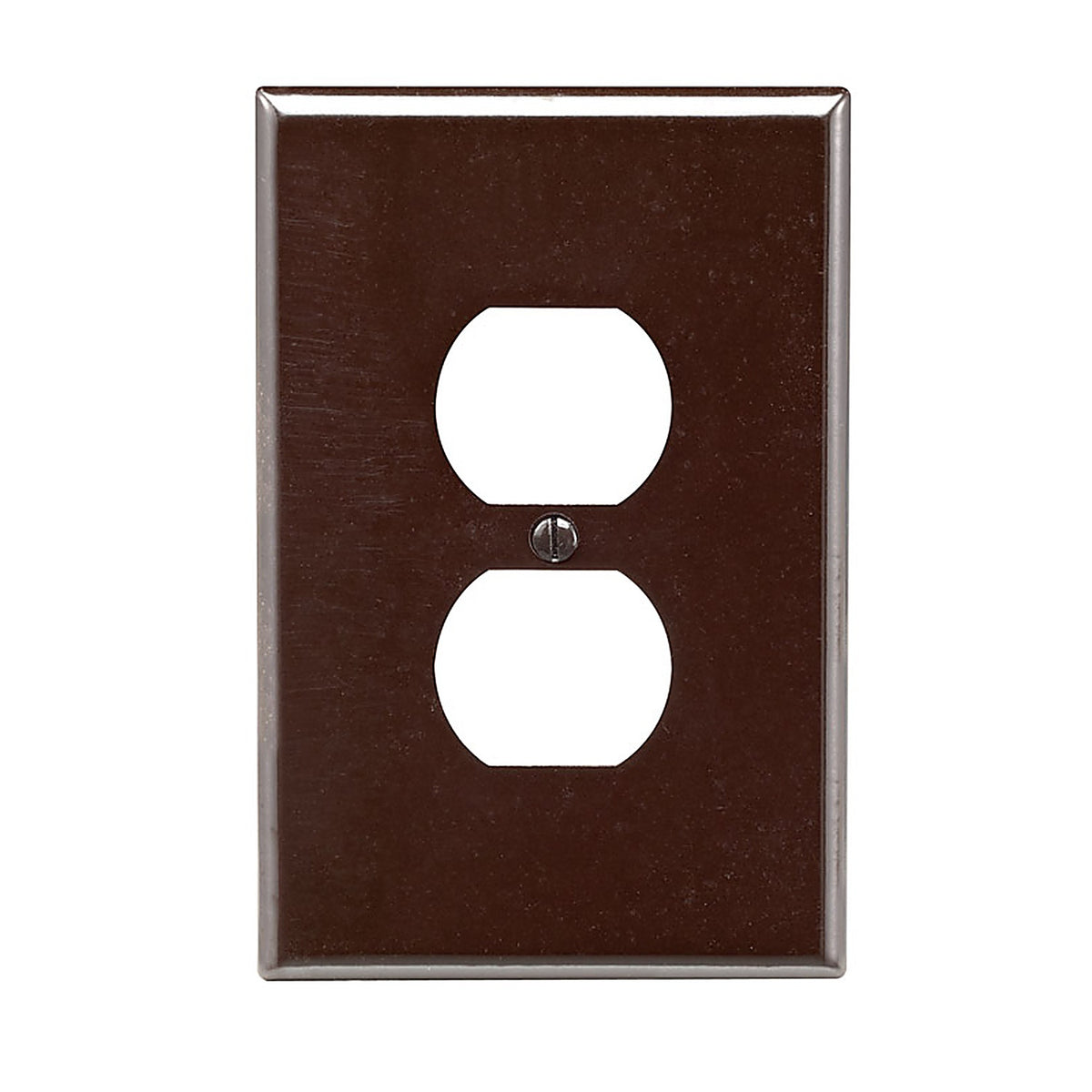 Leviton - 85103-000 - Brown 1 gang Thermoset Plastic Duplex Outlet Wall Plate - 1/Pack