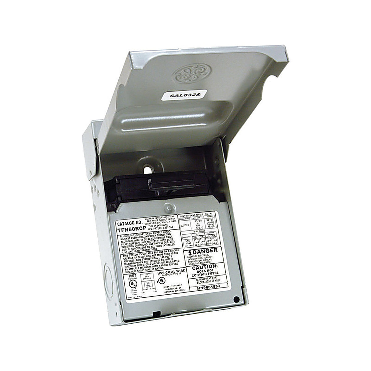 GE - TFN60RCP - 60 amps Non-Fusible 2-Pole AC Disconnect