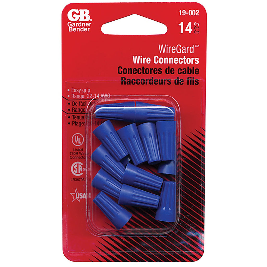 Gardner Bender - 19-002 - WingGard 22-16 Ga. Copper Wire Wire Connector Blue - 14/Pack