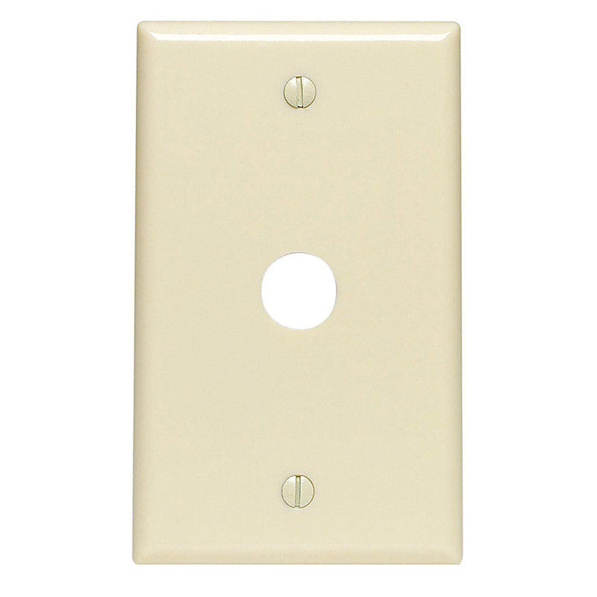Leviton - 86017-000 - Ivory 1 gang Thermoset Plastic Cable/Telco Wall Plate - 1/Pack