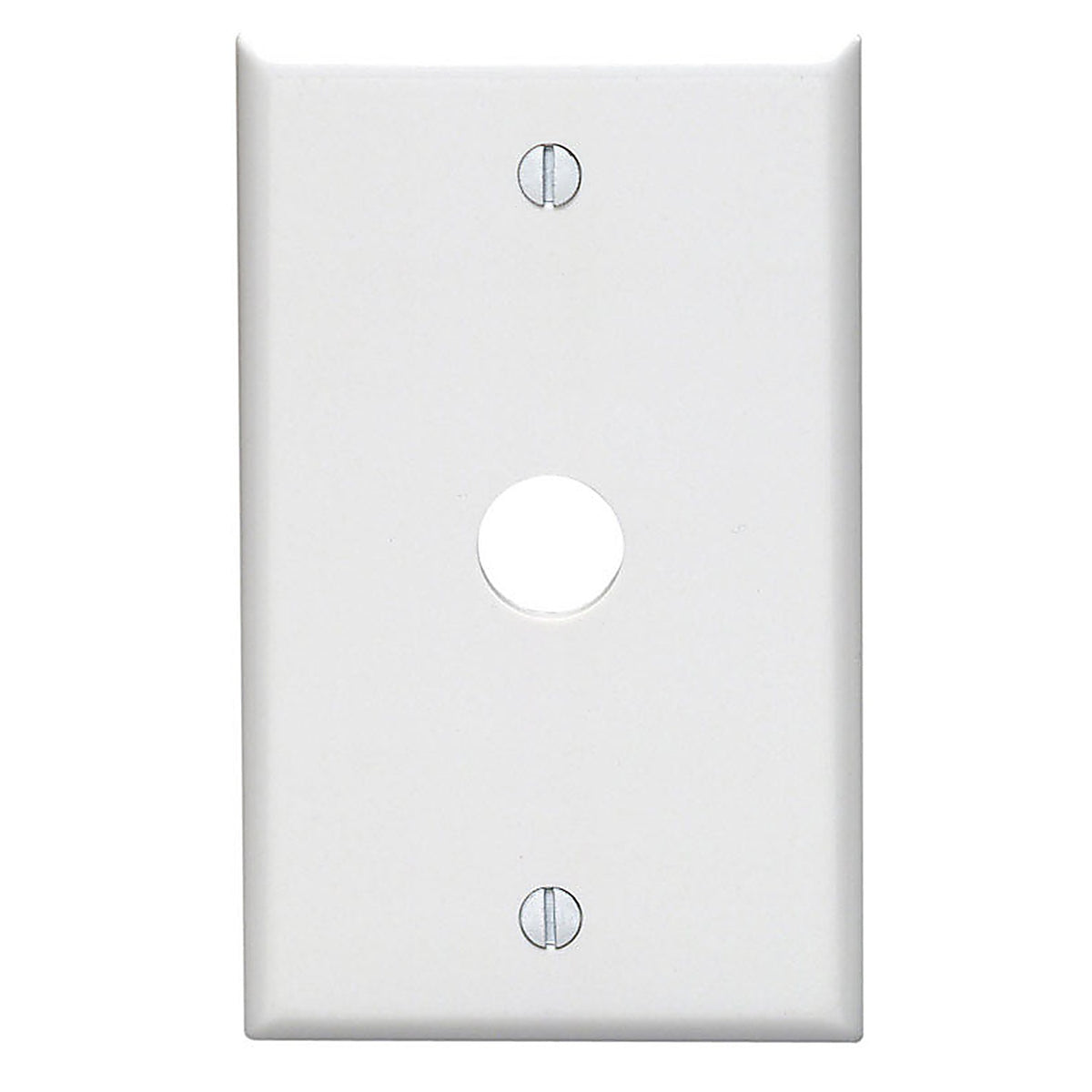 Leviton - 88017-000 - White 1 gang Thermoset Plastic Cable/Telco Wall Plate - 1/Pack