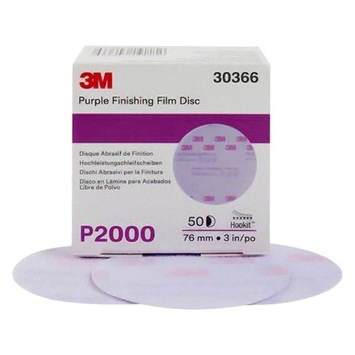 3M - 30366 - Hookit Purple Finishing Film Disc, 3 in, P2000 grade - 60455098180