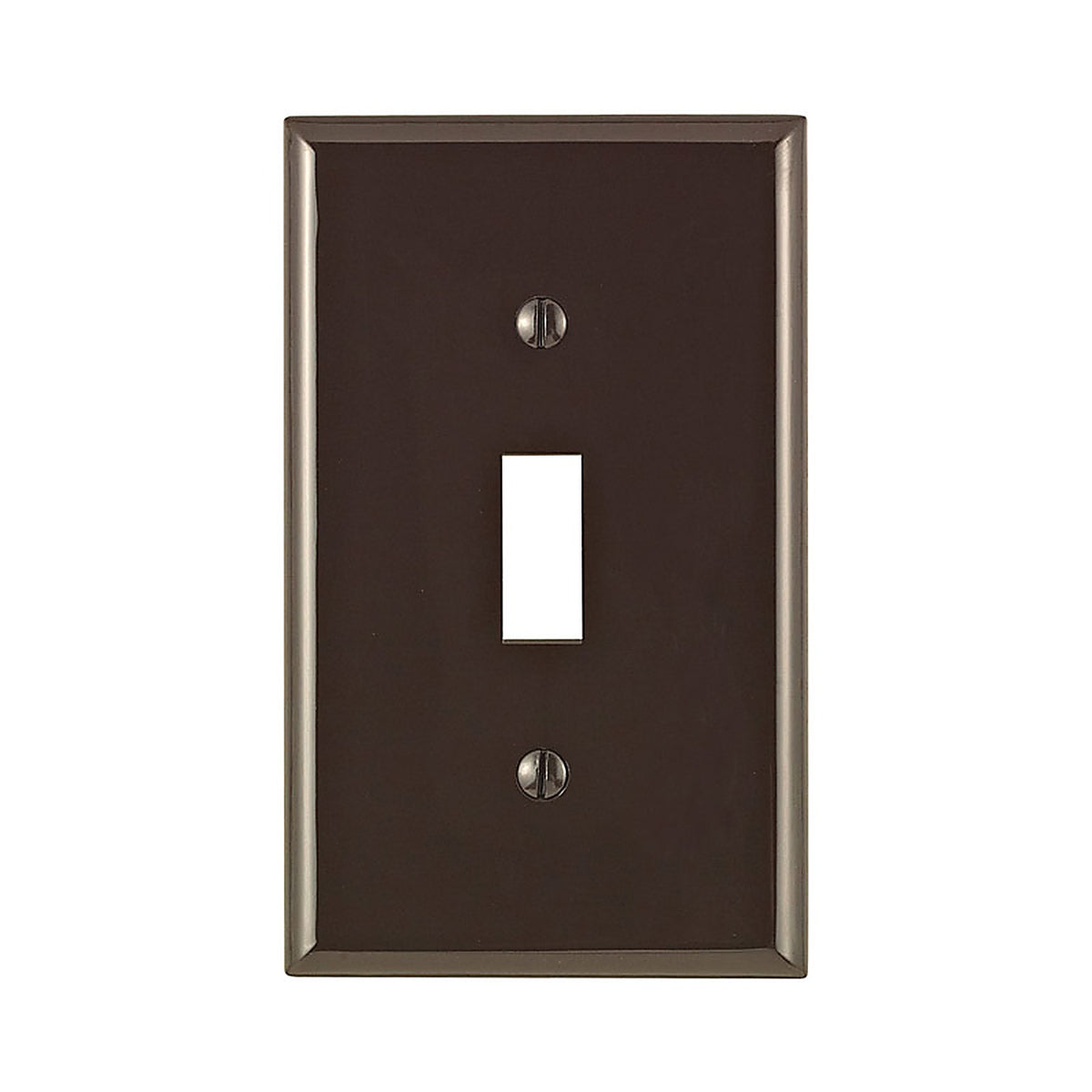 Leviton - 80701-000 - Brown 1 gang Nylon Toggle Wall Plate 1 pk
