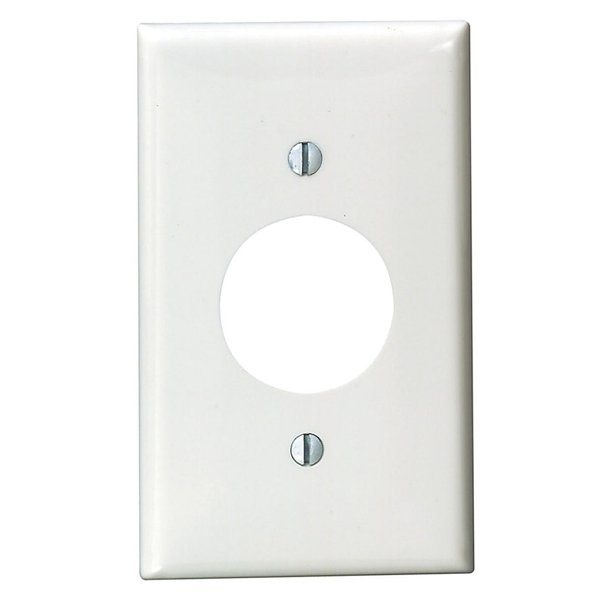 Leviton - 80704-00W - White 1 gang Nylon Outlet Wall Plate - 1/Pack