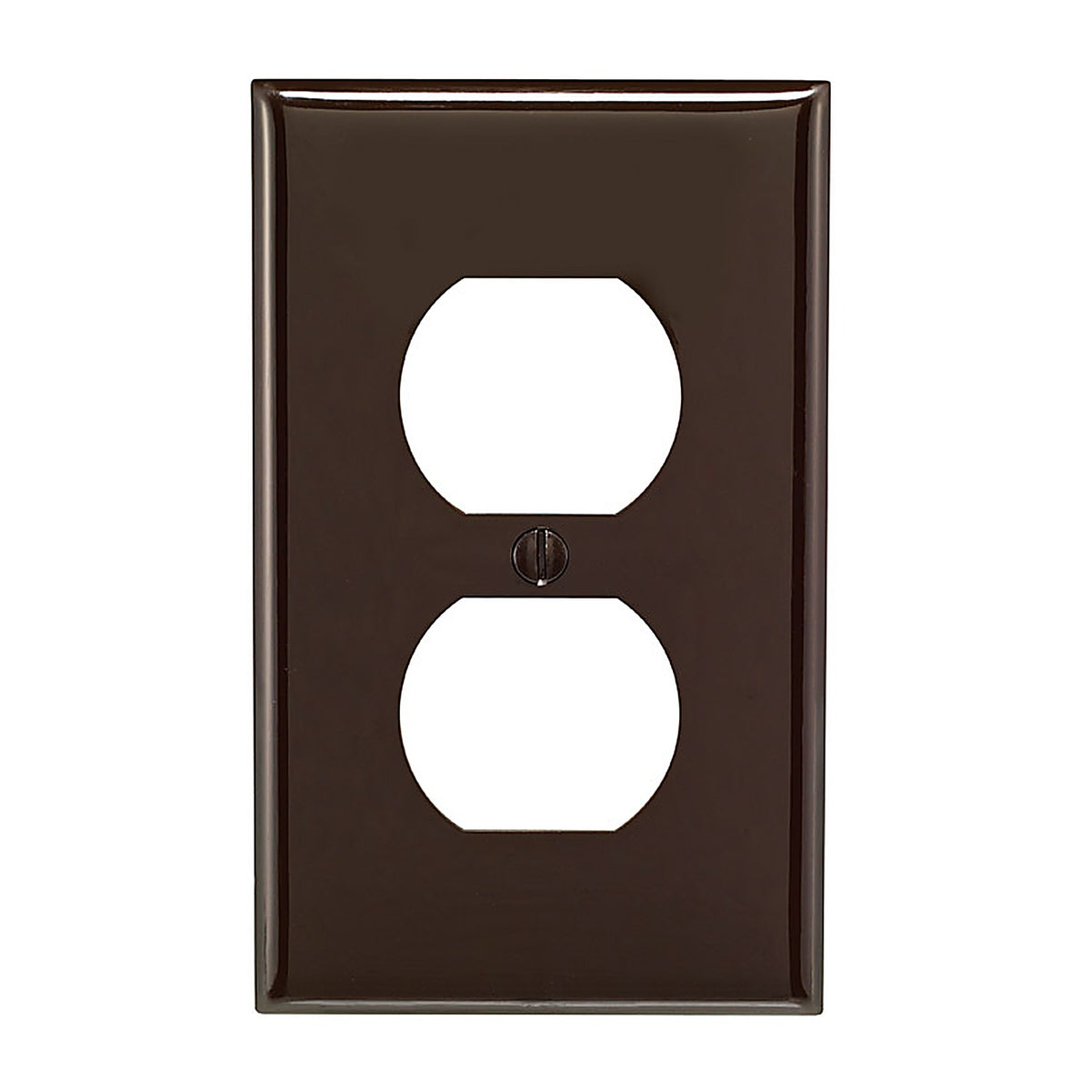 Leviton - 80703-000 - Brown 1 gang Nylon Duplex Wall Plate 1 pk