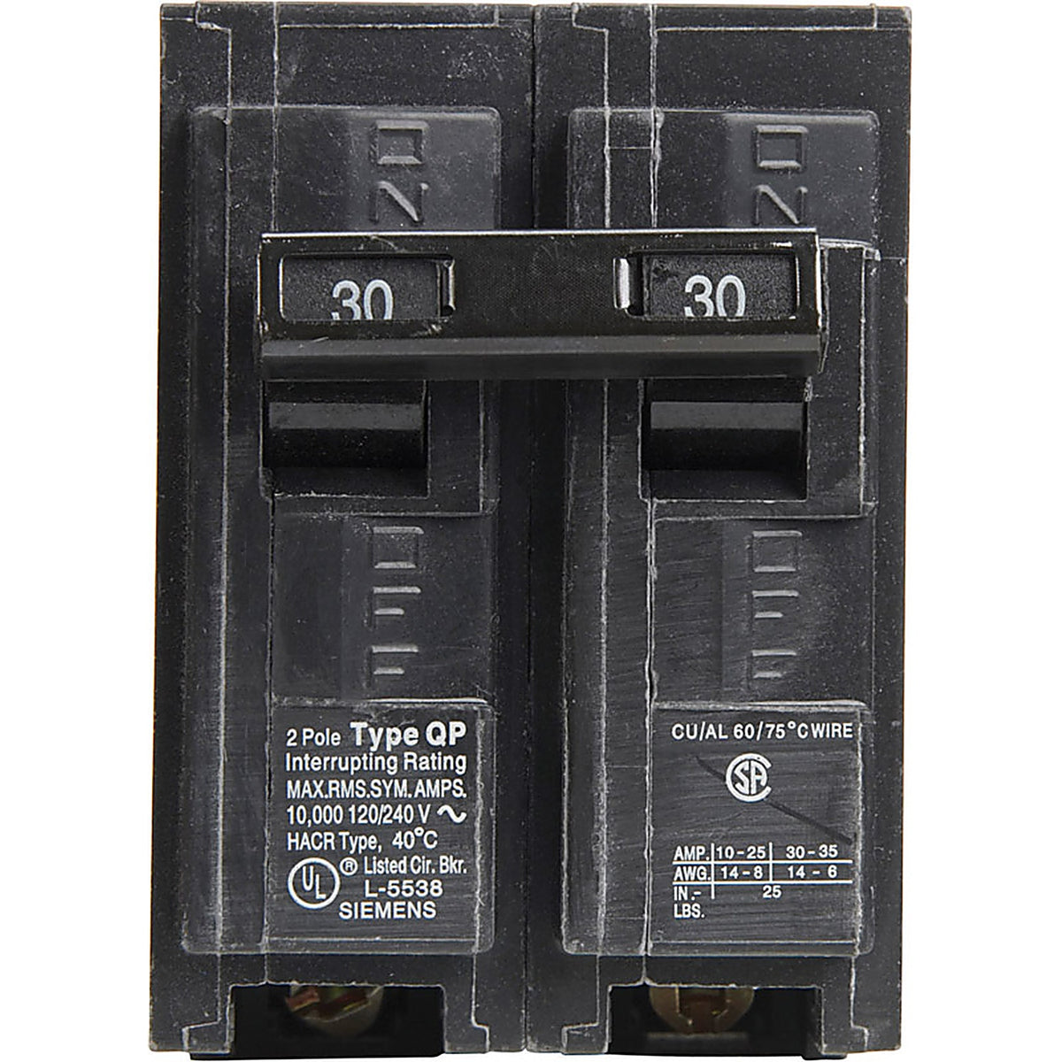 Siemens - Q230 - 30 amps Double Pole 2 Circuit Breaker