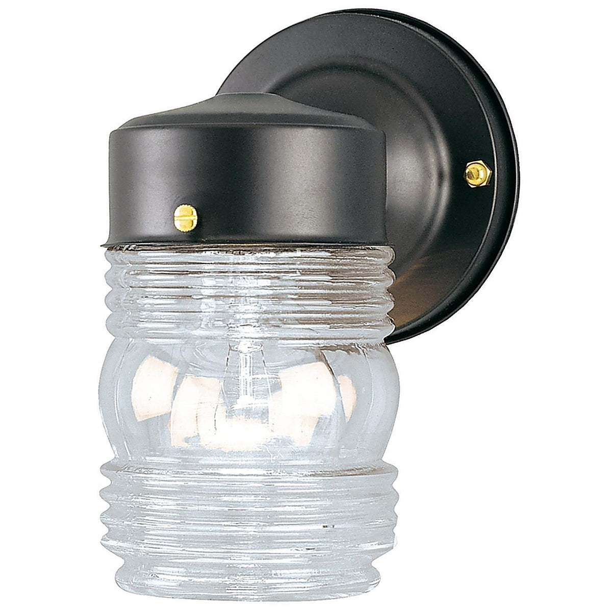 Westinghouse - 66885 - Matte Black Switch Incandescent Jelly Jar Light