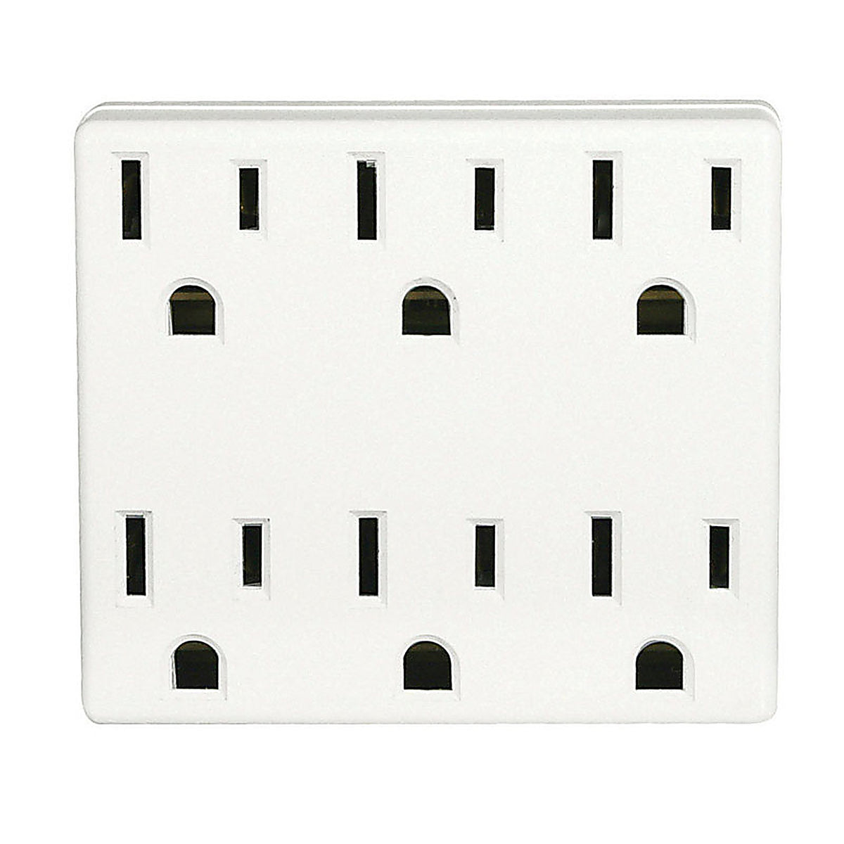 Leviton - C22-6ADPT-00W - Polarized 6 outlets Outlet Adapter - 1/Pack