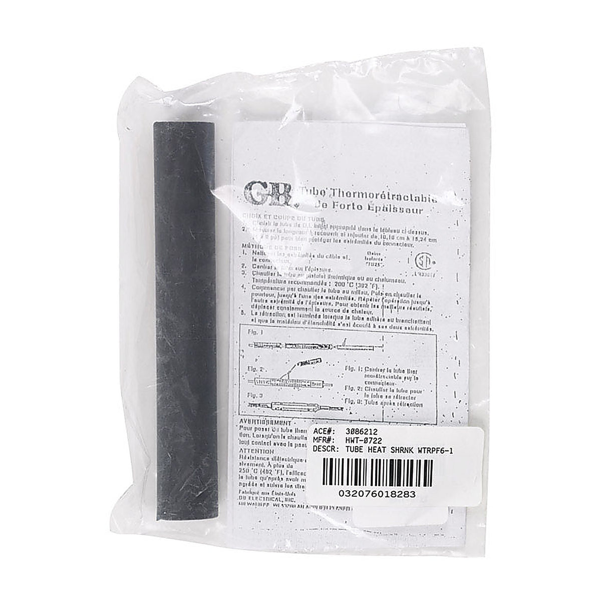 Gardner Bender - HWT-0722 - 3/4 in. Dia. Heat Shrink Tubing Black - 1/Pack
