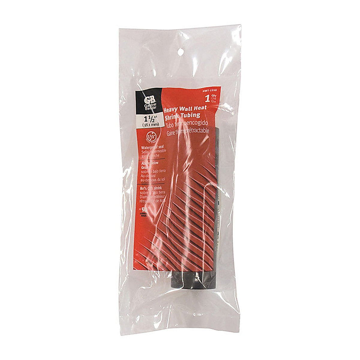 Gardner Bender - HWT-1550 - 1-1/2 in. Dia. Heat Shrink Tubing Black - 1/Pack