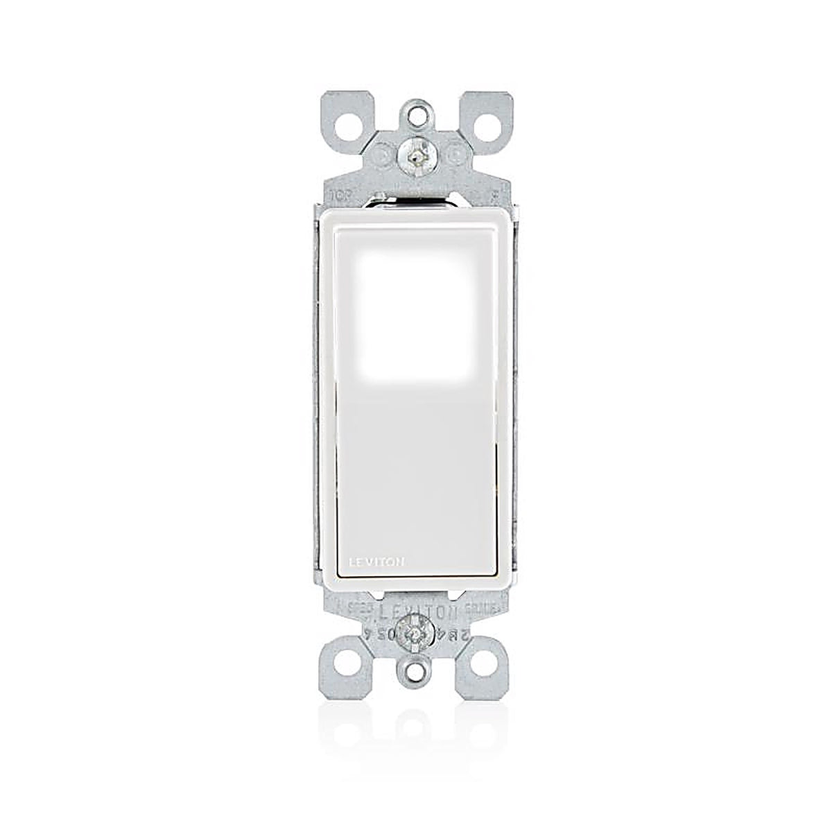 Leviton - L5611-2LW - Decora 15 amps Single Pole Rocker Illuminated Switch White 1 pk