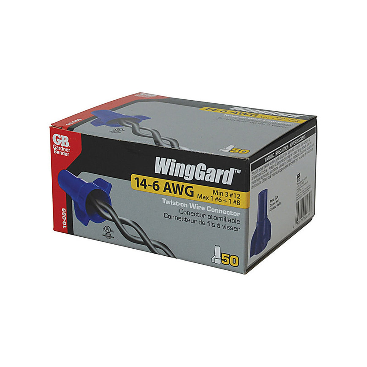 Gardner Bender - 10-089 - WingGard 14-6 Ga. Copper Wire Wire Connector Blue - 50/Pack
