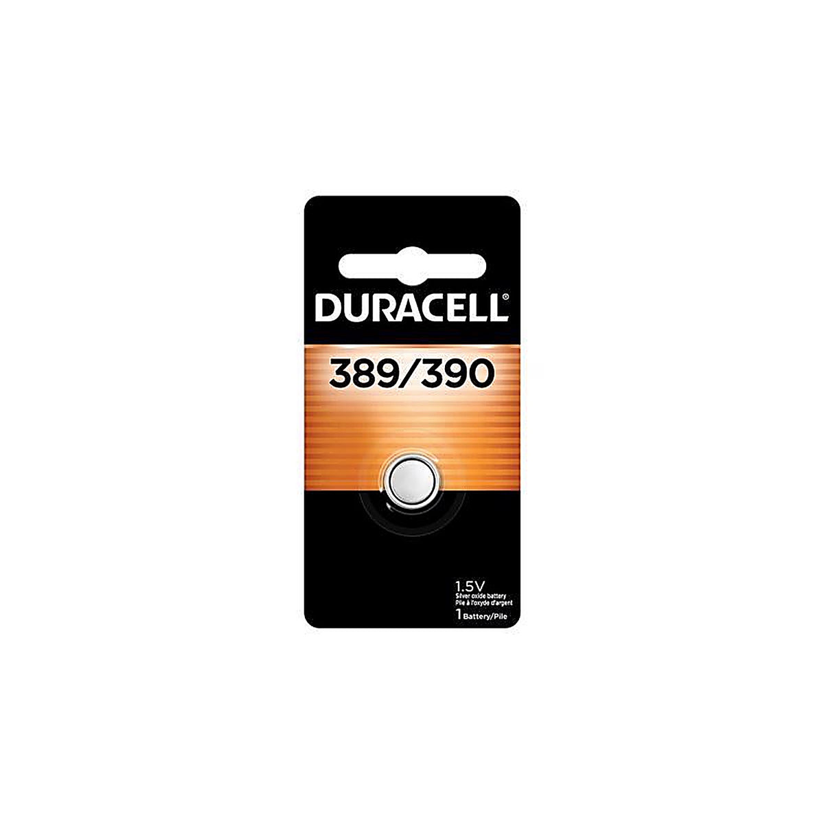 Duracell - D389/390PK - Silver Oxide 389/390 1.5 V 80 Ah Electronic/Watch Battery 1 pk