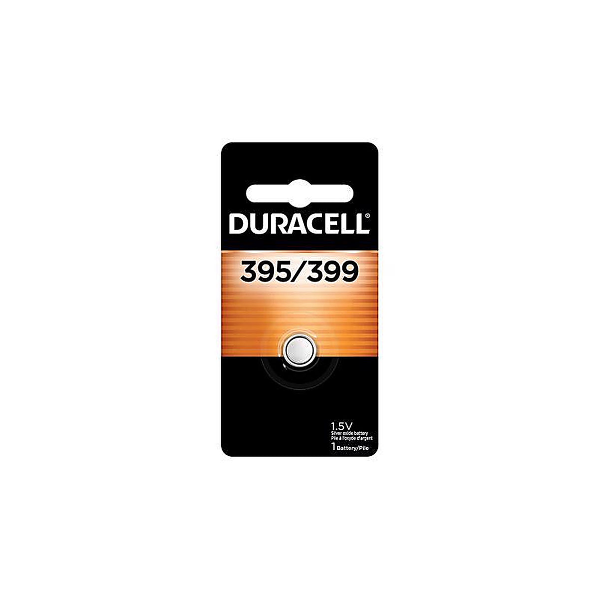 Duracell - D395/399PK - Silver Oxide 395/399 1.5 V 55 Ah Electronic/Watch Battery 1 pk