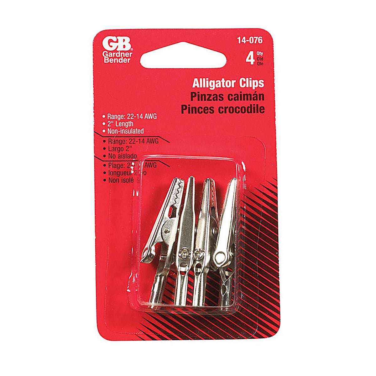 Gardner Bender - 14-076 - Alligator Clips - 4/Pack