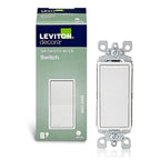 Leviton - 05601-2WS - 15 amps Single Pole Rocker AC Quiet Switch White - 1/Pack