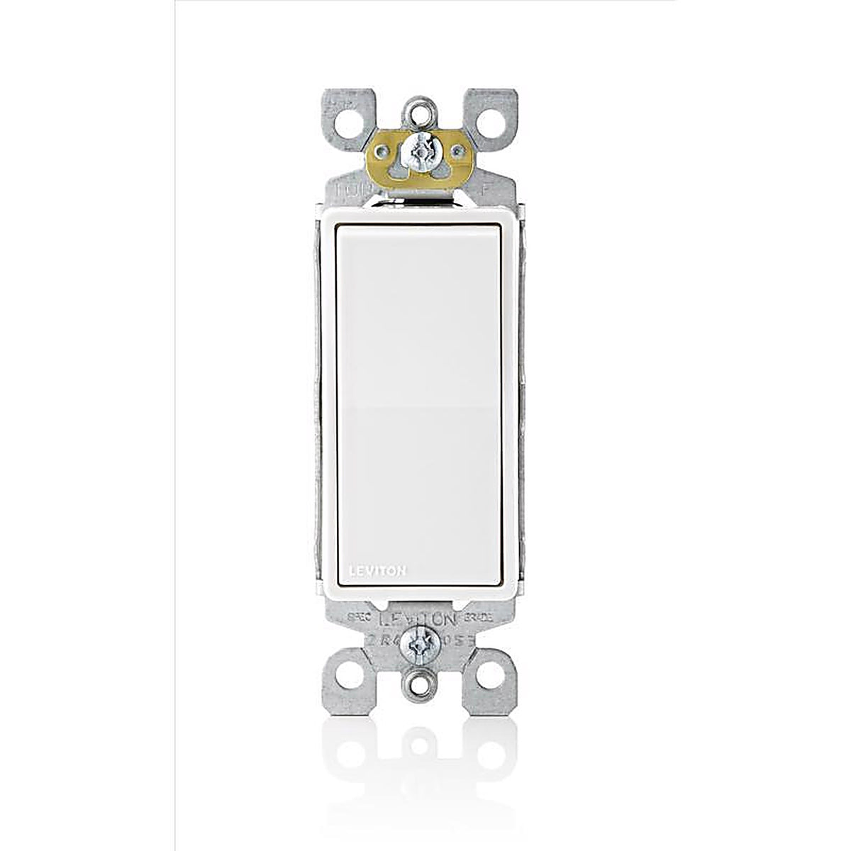 Leviton - 05601-2WS - 15 amps Single Pole Rocker AC Quiet Switch White - 1/Pack