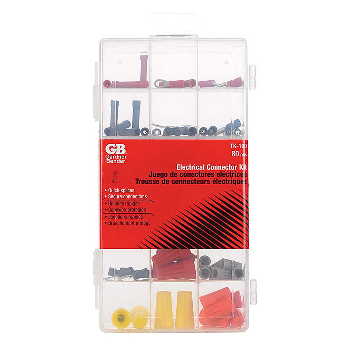 Gardner Bender - TK-100 - WireGard 22-10 Ga. Insulated Wire Wire Connector Multicolored - 80/Pack