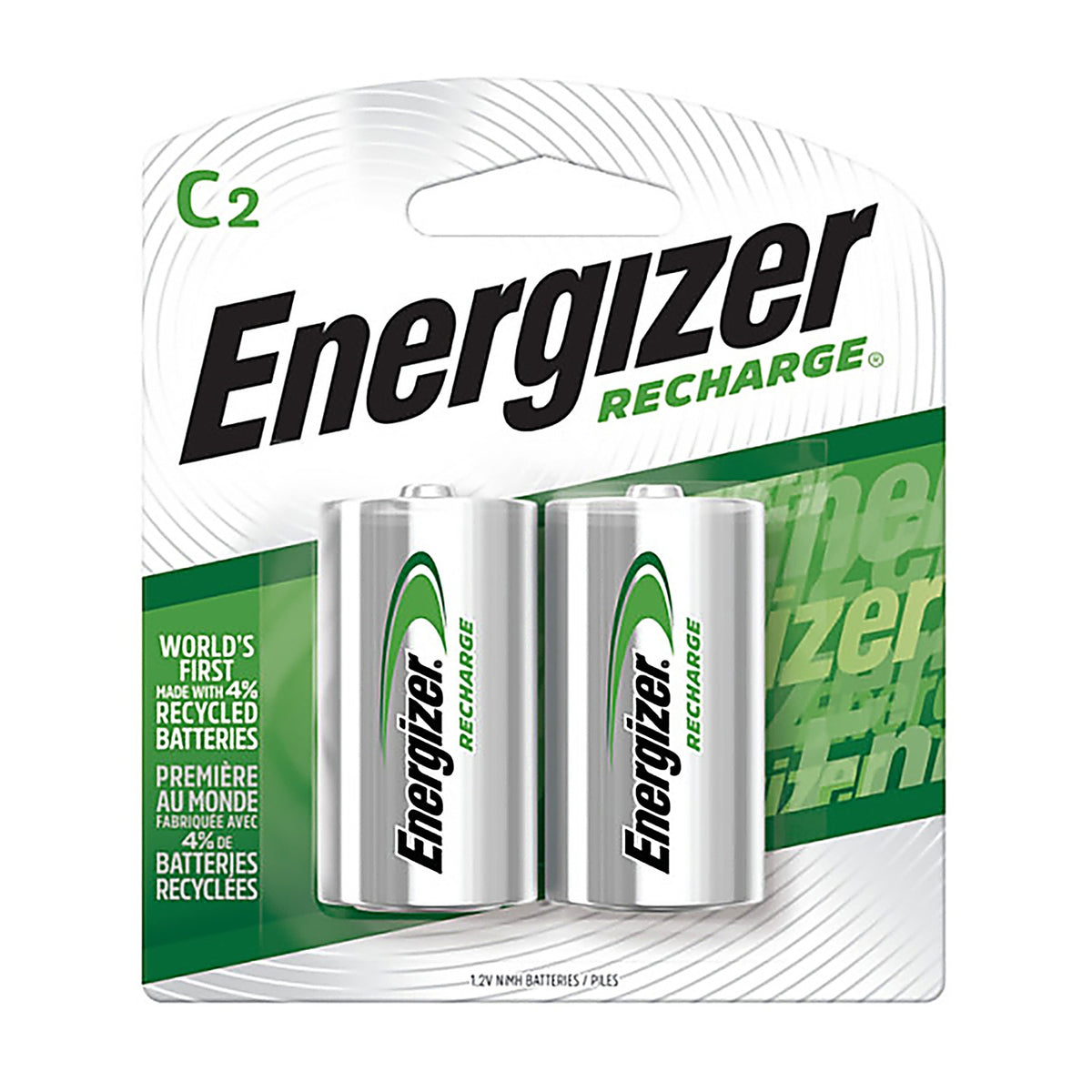 Energizer - NH35BP-2 - Recharge NiMH C 1.2 V 2500 Ah Rechargeable Battery NH35BP-2R2 2 pk