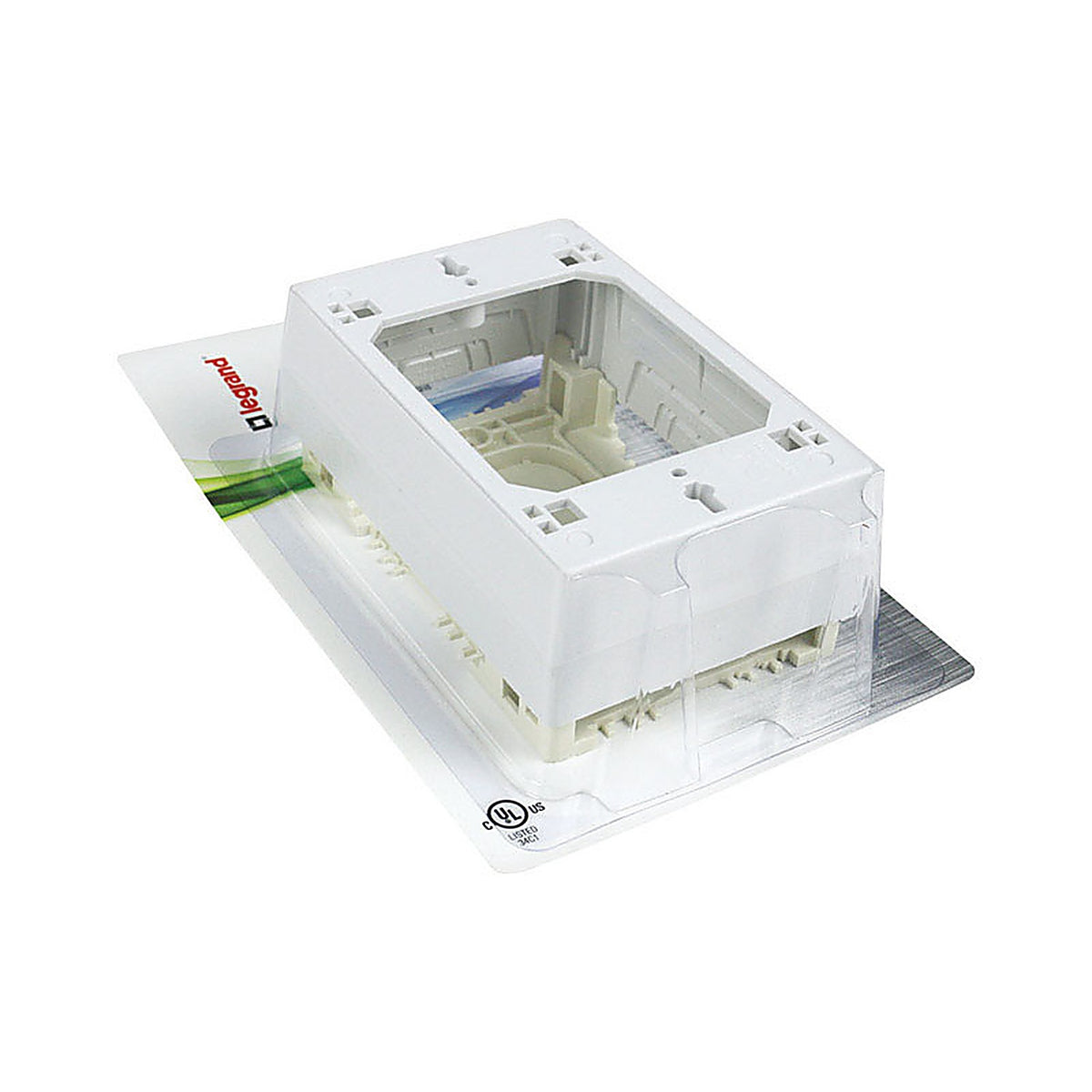 Legrand - NMW3 - Wiremold 4-3/4 in. Rectangle PVC 2 gang Outlet Box White