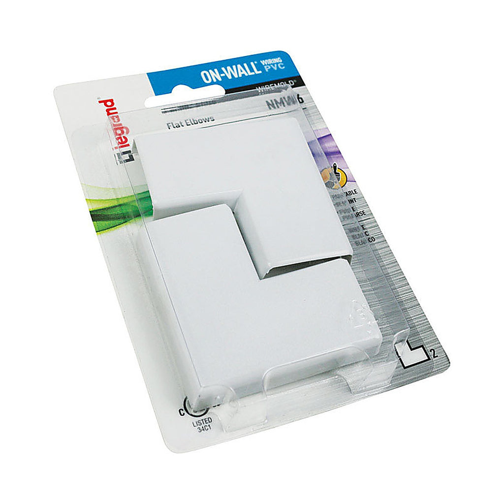 Legrand - NMW6 - Wiremold On-Wall Flat Elbow - 2/Pack