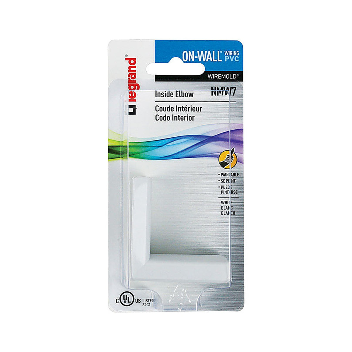 Legrand - NMW7 - Wiremold On-Wall Inside Elbow - 1/Pack