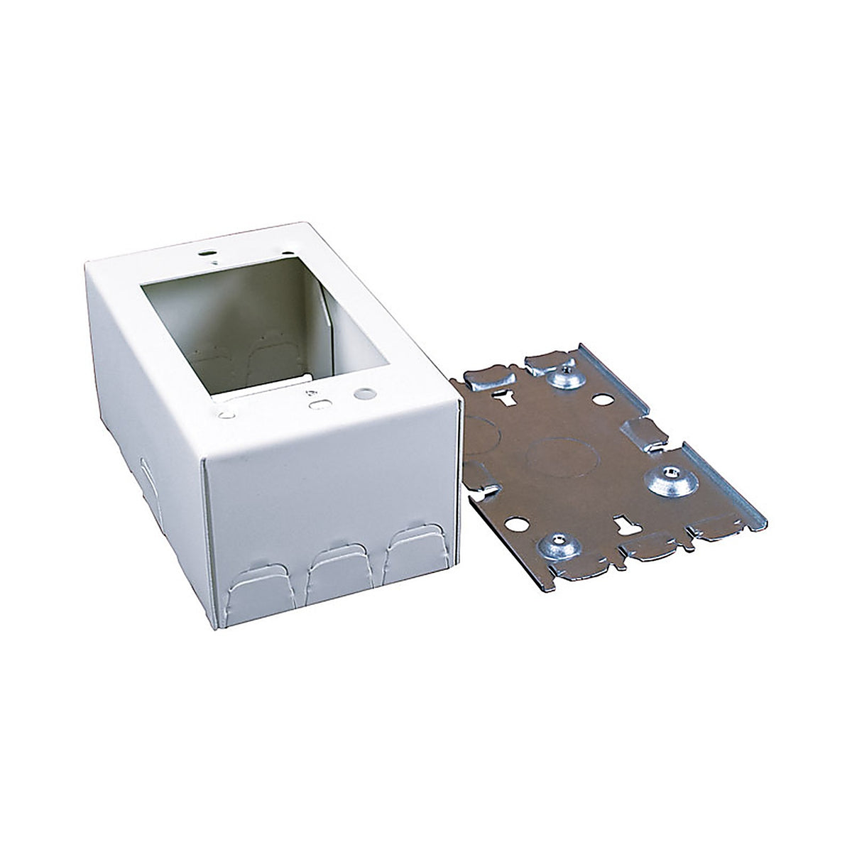 Legrand - V5747 - Wiremold 4-3/4 in. Rectangle Steel 1 gang Outlet Box Ivory