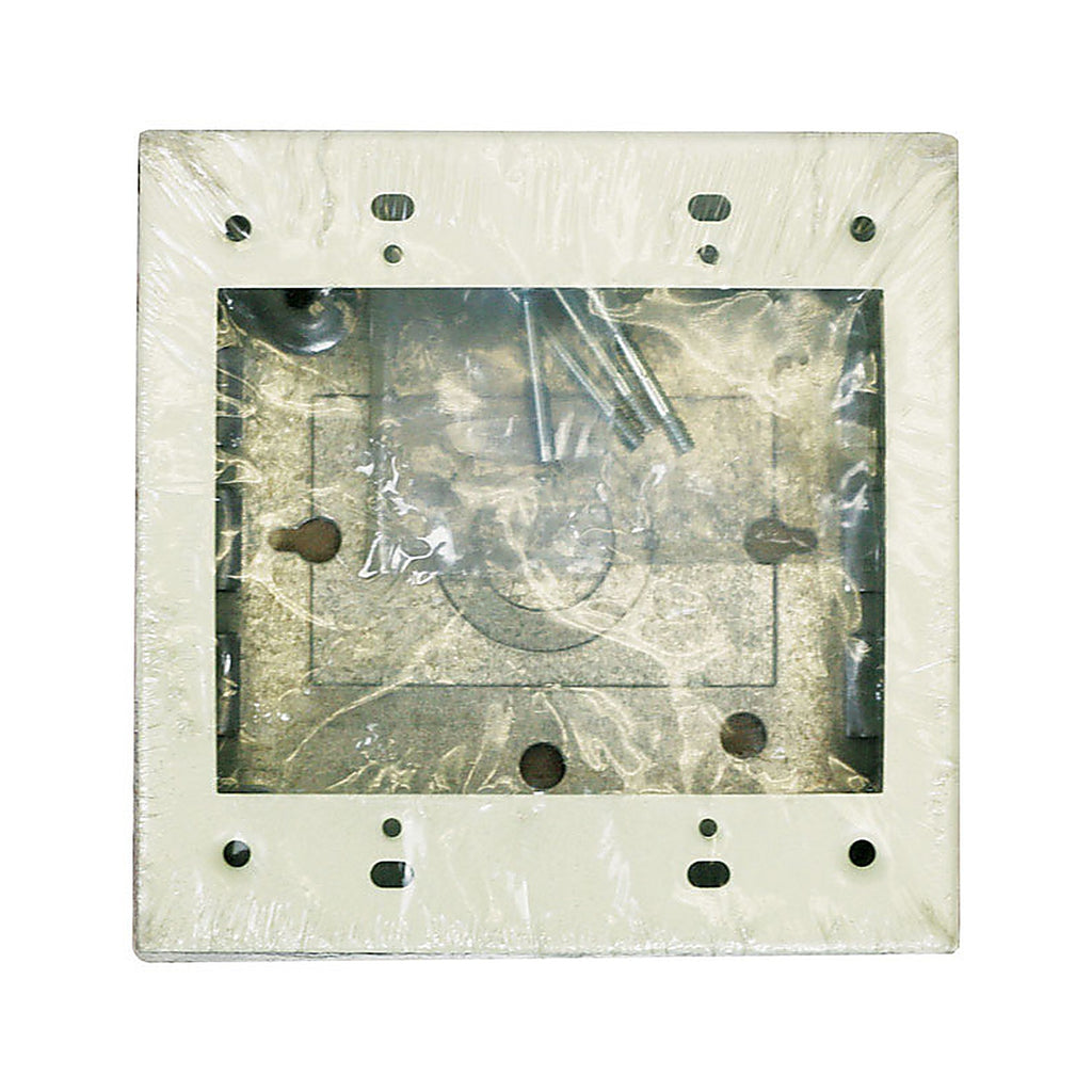Legrand - V5747-2 - Square Steel 2 gang Electrical Box Ivory