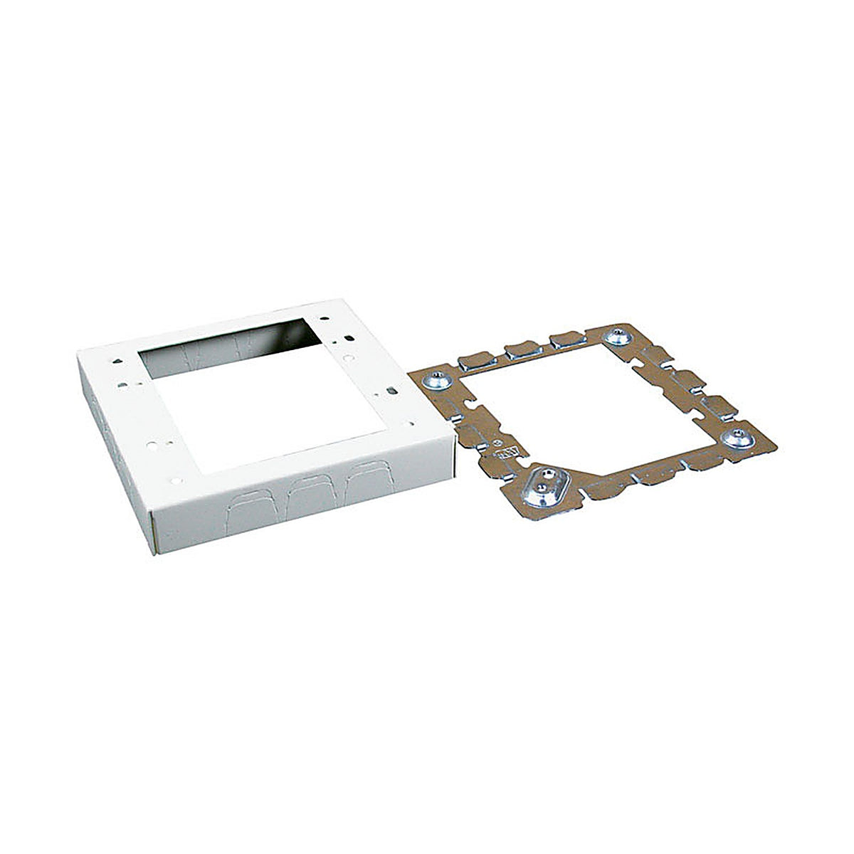 Legrand - V5747-2 - Square Steel 2 gang Electrical Box Ivory
