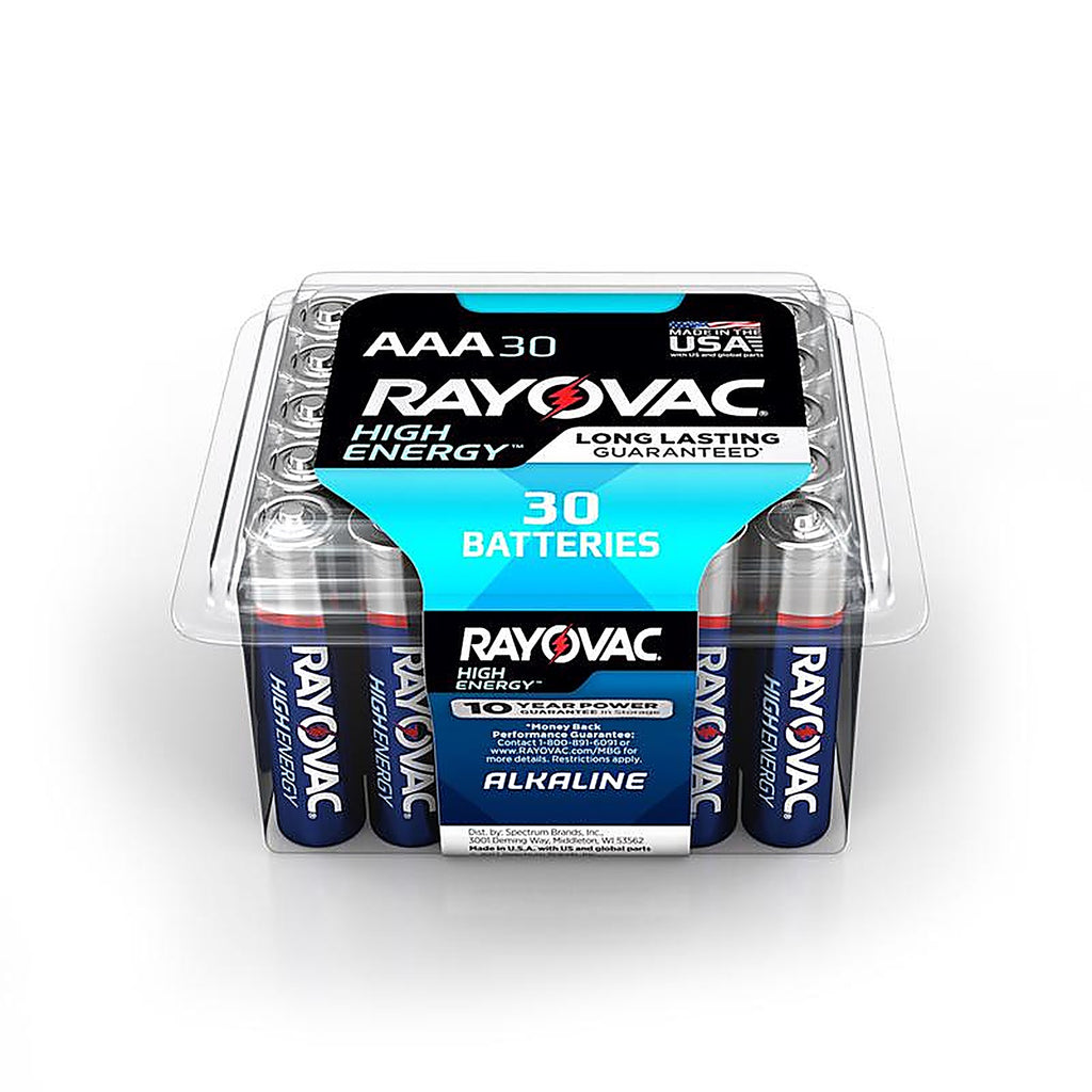 Rayovac - 824-30PPTK - High Energy AAA Alkaline Batteries 30 pk Clamshell