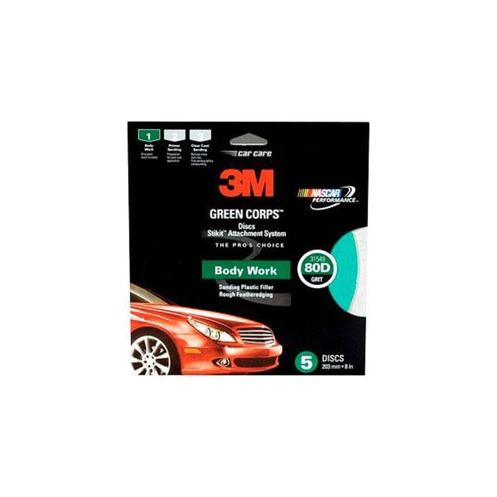 3M - 31549 - Stikit Green Corps Disc, 8 in, 80 grit
