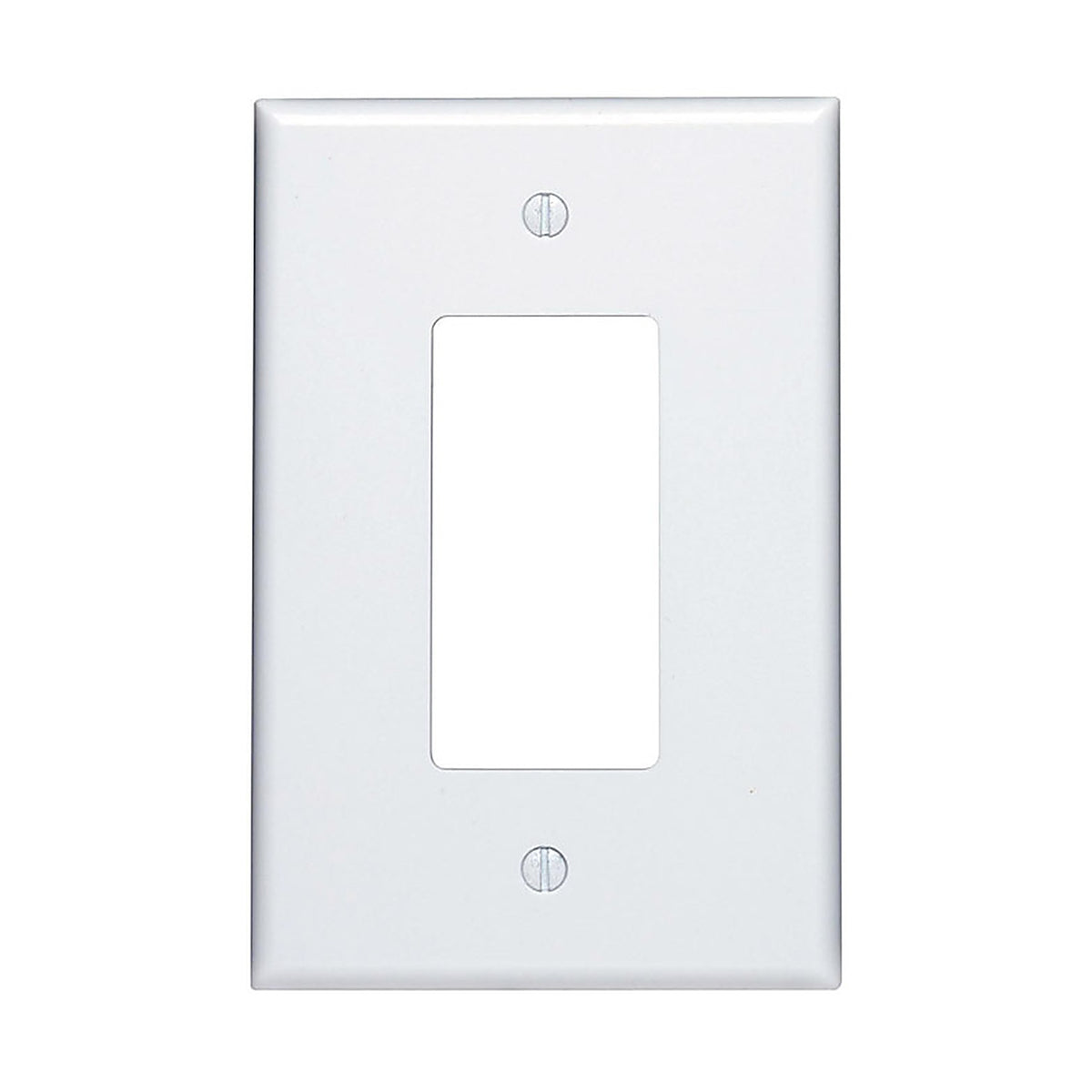 Leviton - 88601-000 - White 1 gang Plastic GFCI/Rocker Wall Plate - 1/Pack